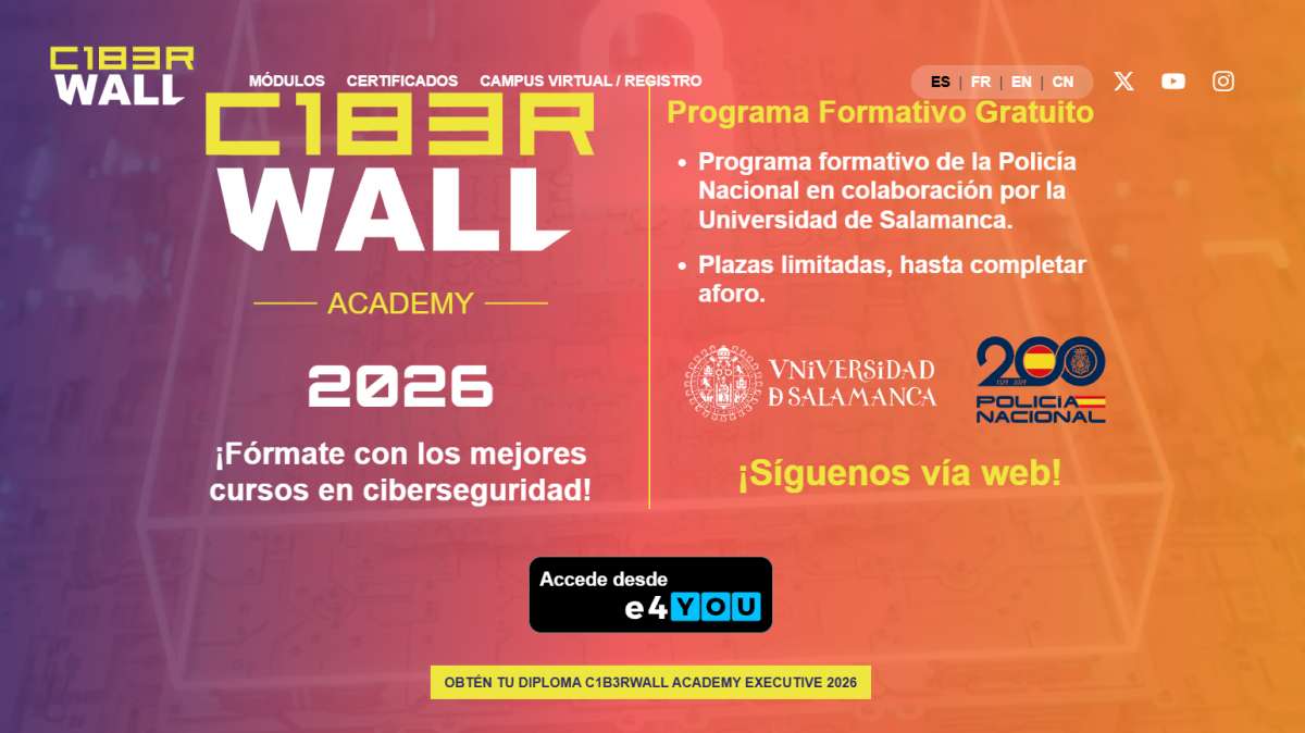 Arranca C1b3rWall Academy 2026, la formación gratuita en ciberseguridad de la Policía Nacional